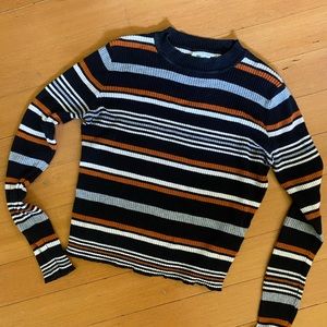 BP. Striped Long-sleeve Sweater, XS